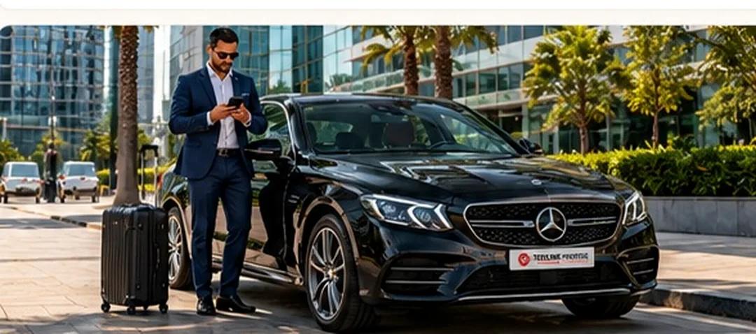 Illustration einer Limousine für Geschäftsreisen in Casablanca